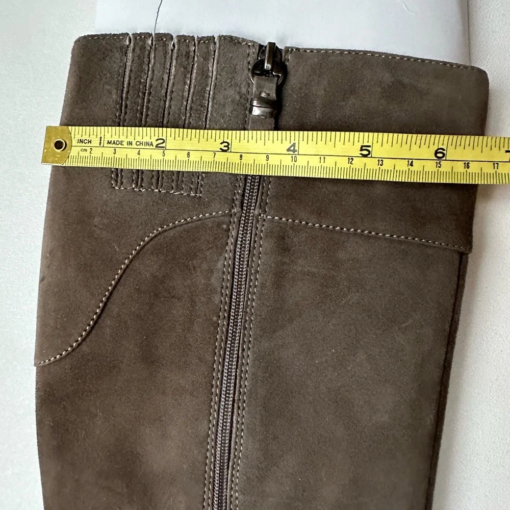 Via Spiga Wedge Tall Boots Adina Suede Size 7